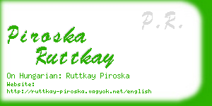 piroska ruttkay business card